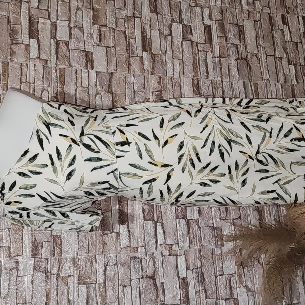 Lulus Elegant One-Shoulder Leaf Print Dress